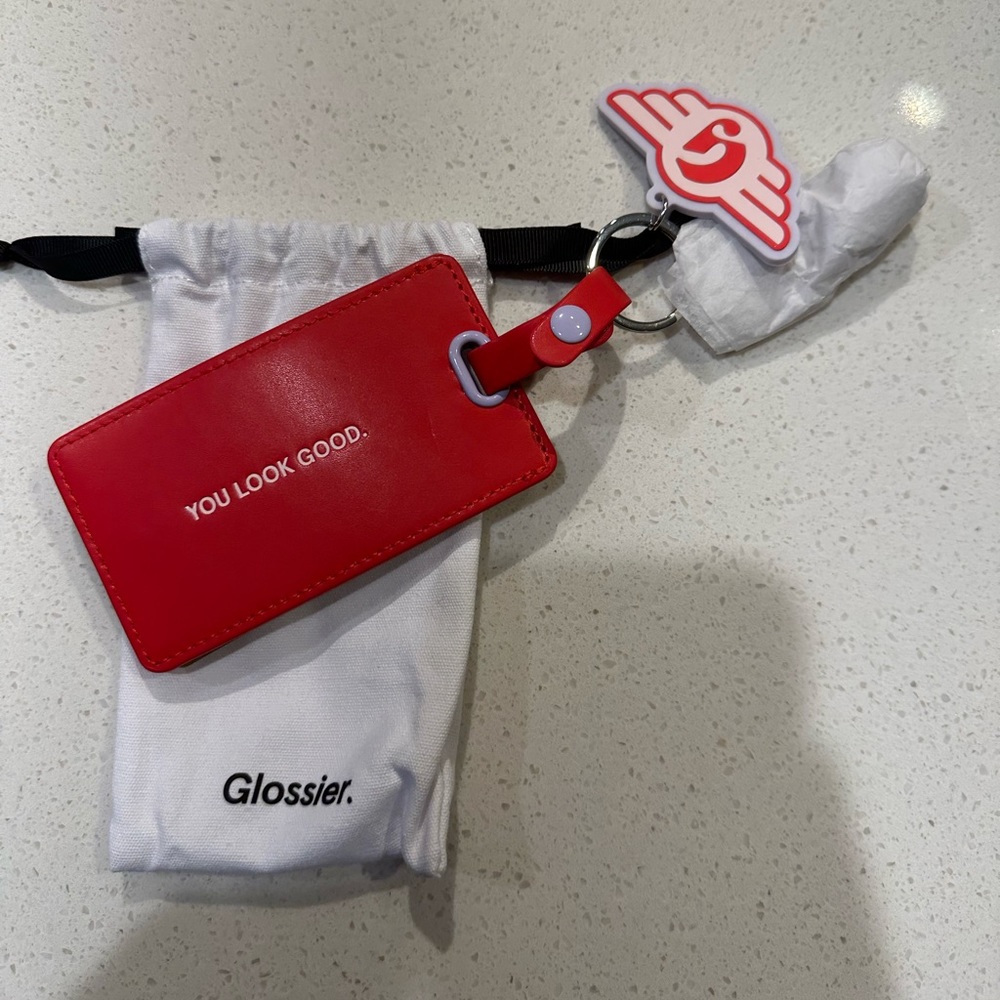 Glossier DC Luggage Tag and Keychain Store Exclusive